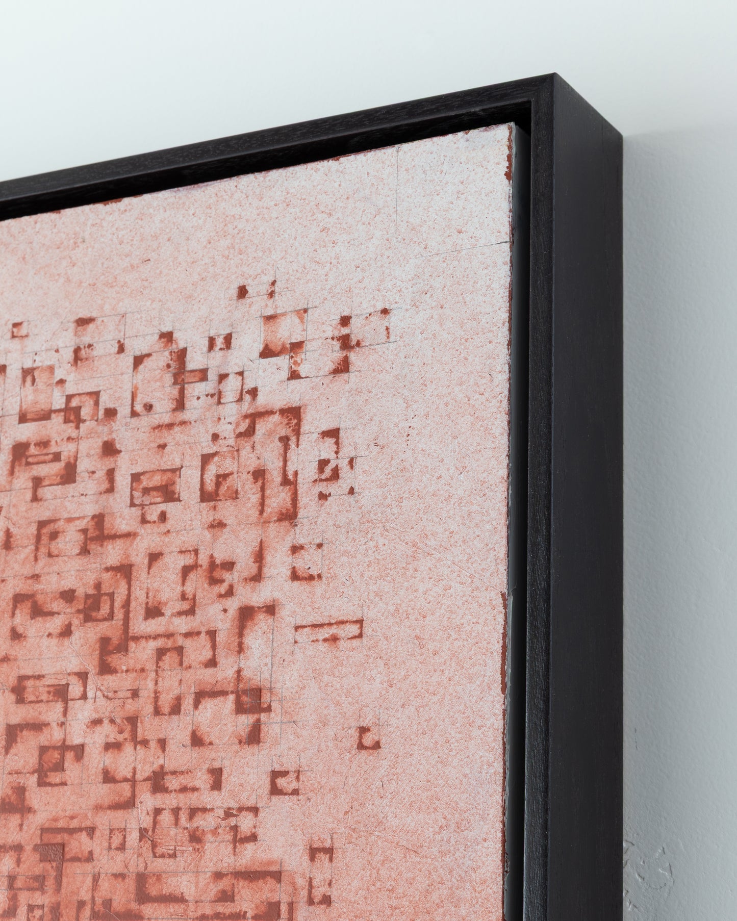 Razed in Red - Acrylic on Panel - 24 x 30 x 1.5 inches / 25 x 31 x 2 inches framed
