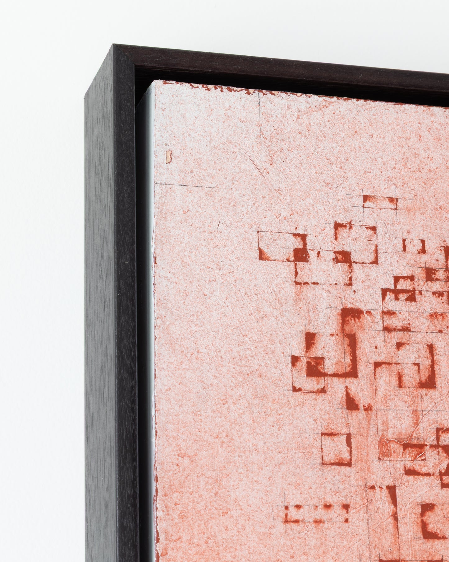 Razed in Red - Acrylic on Panel - 24 x 30 x 1.5 inches / 25 x 31 x 2 inches framed