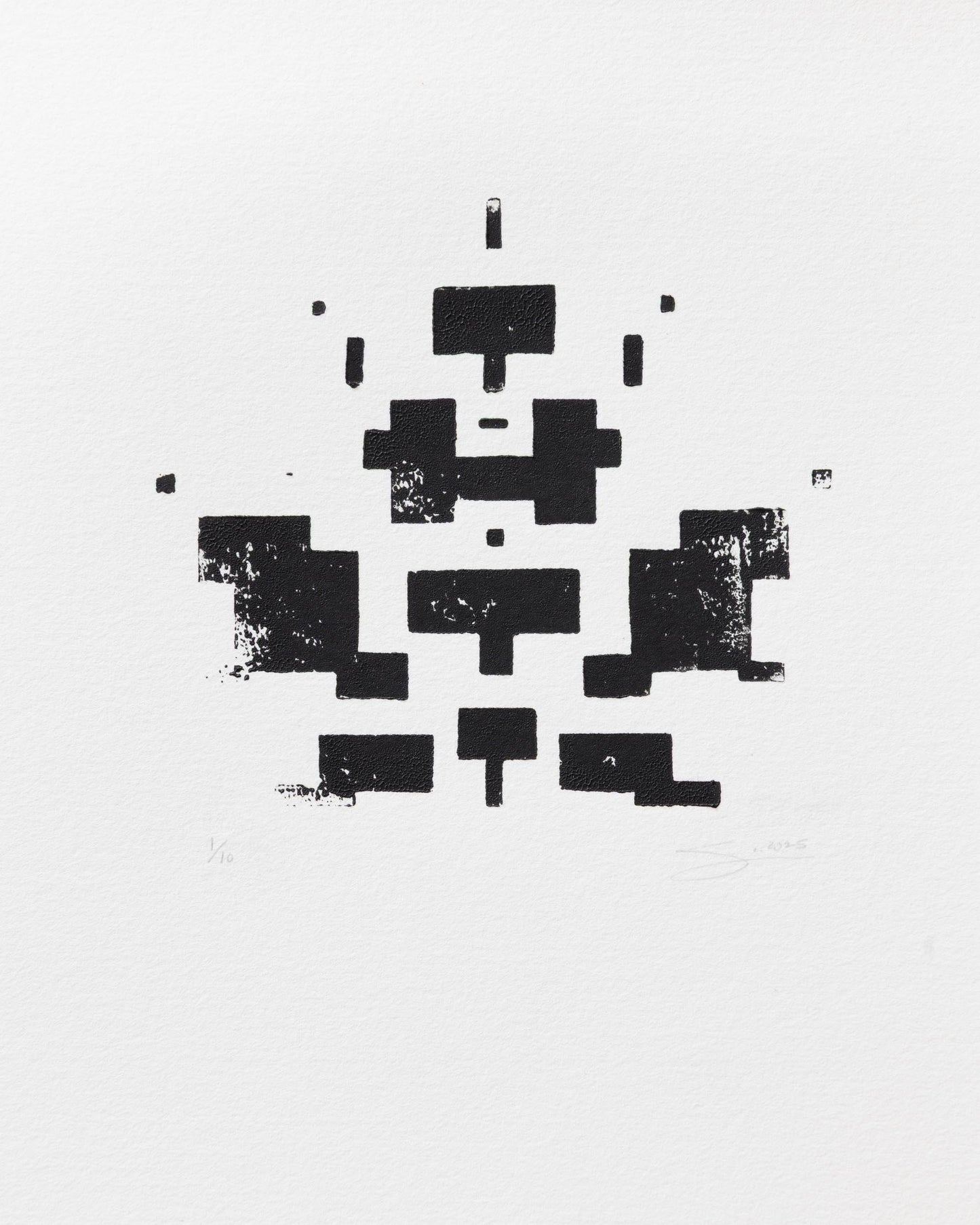 Fallen - Linoprint - 1 of 10 - 9 x 12 inches