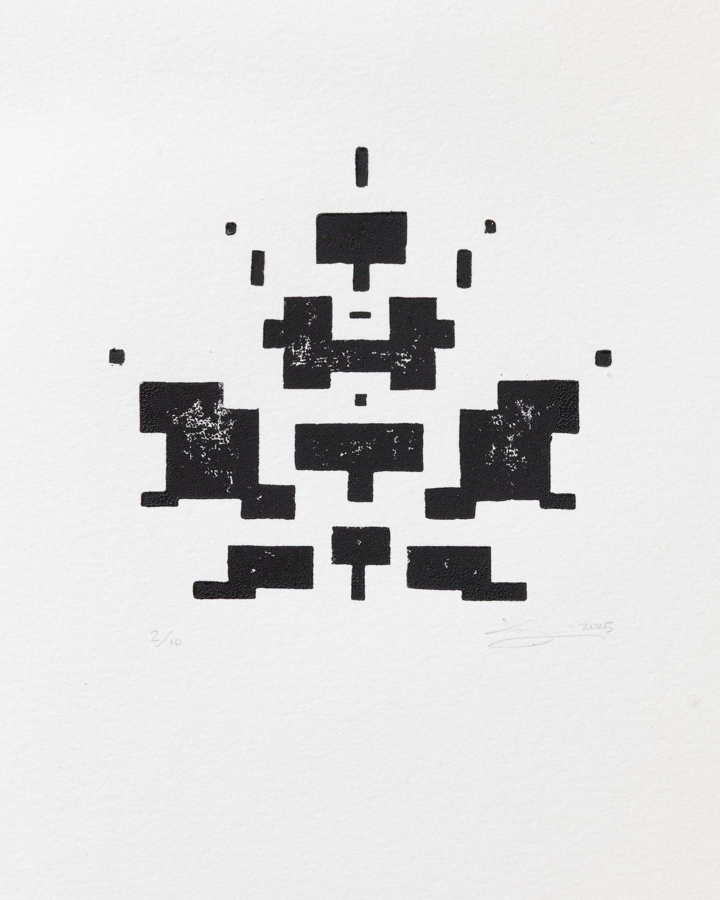 Fallen - Linoprint - 2 of 10 - 9 x 12 inches