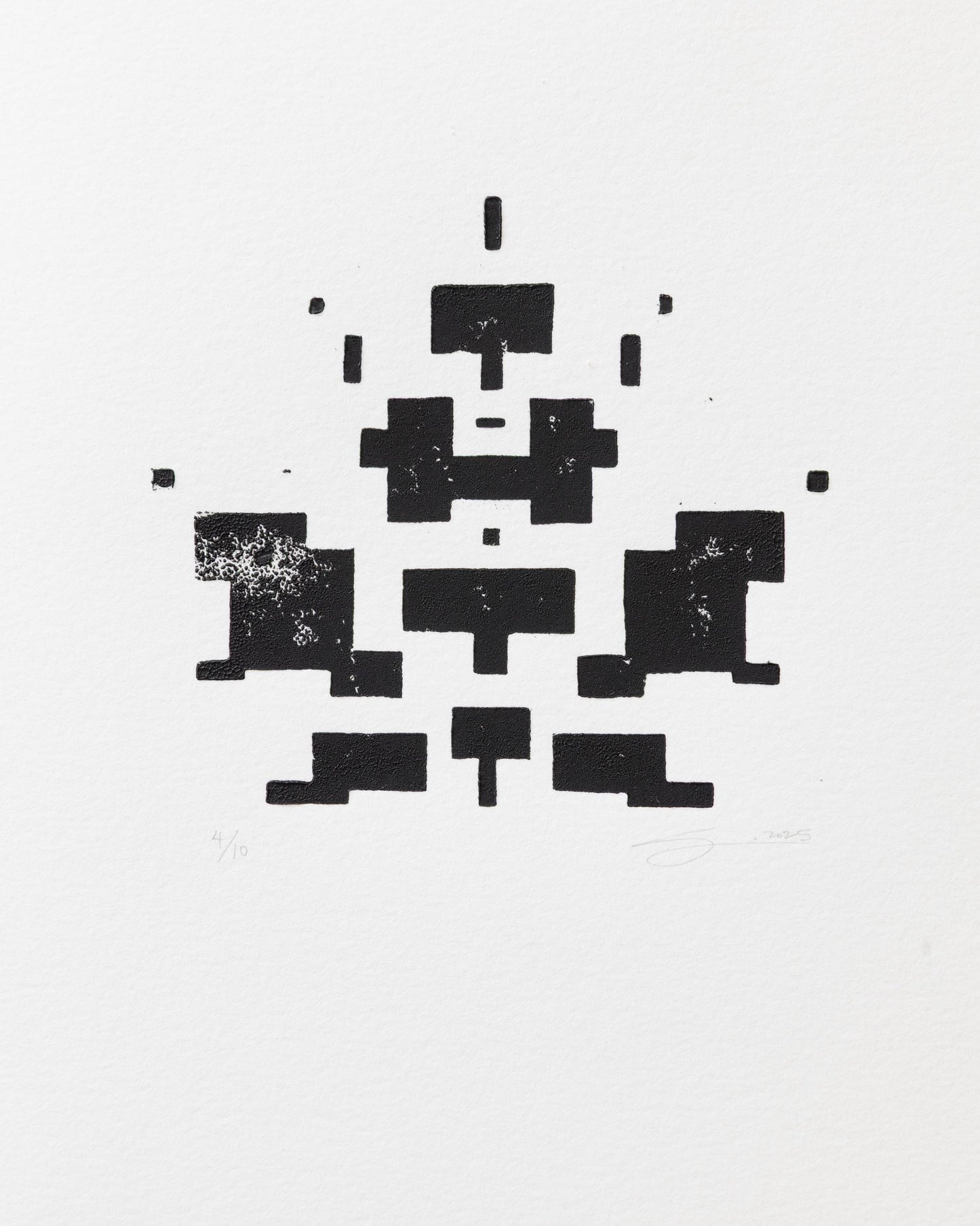 Fallen - Linoprint - 4 of 10 - 9 x 12 inches