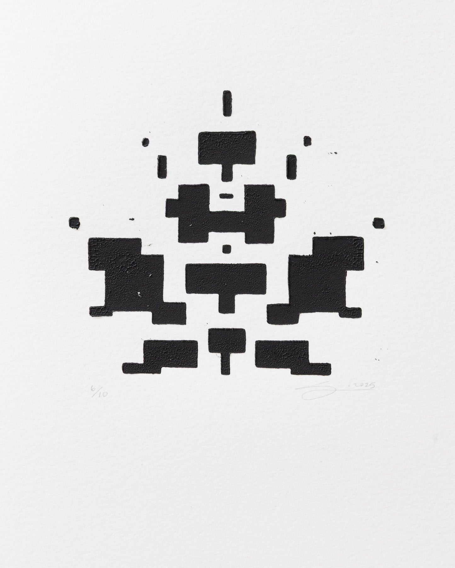 Fallen - Linoprint - 6 of 10 - 9 x 12 inches