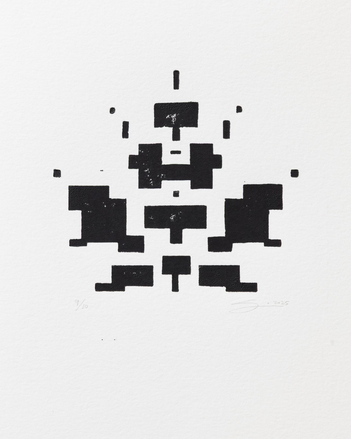 Fallen - Linoprint - 9 of 10 - 9 x 12 inches