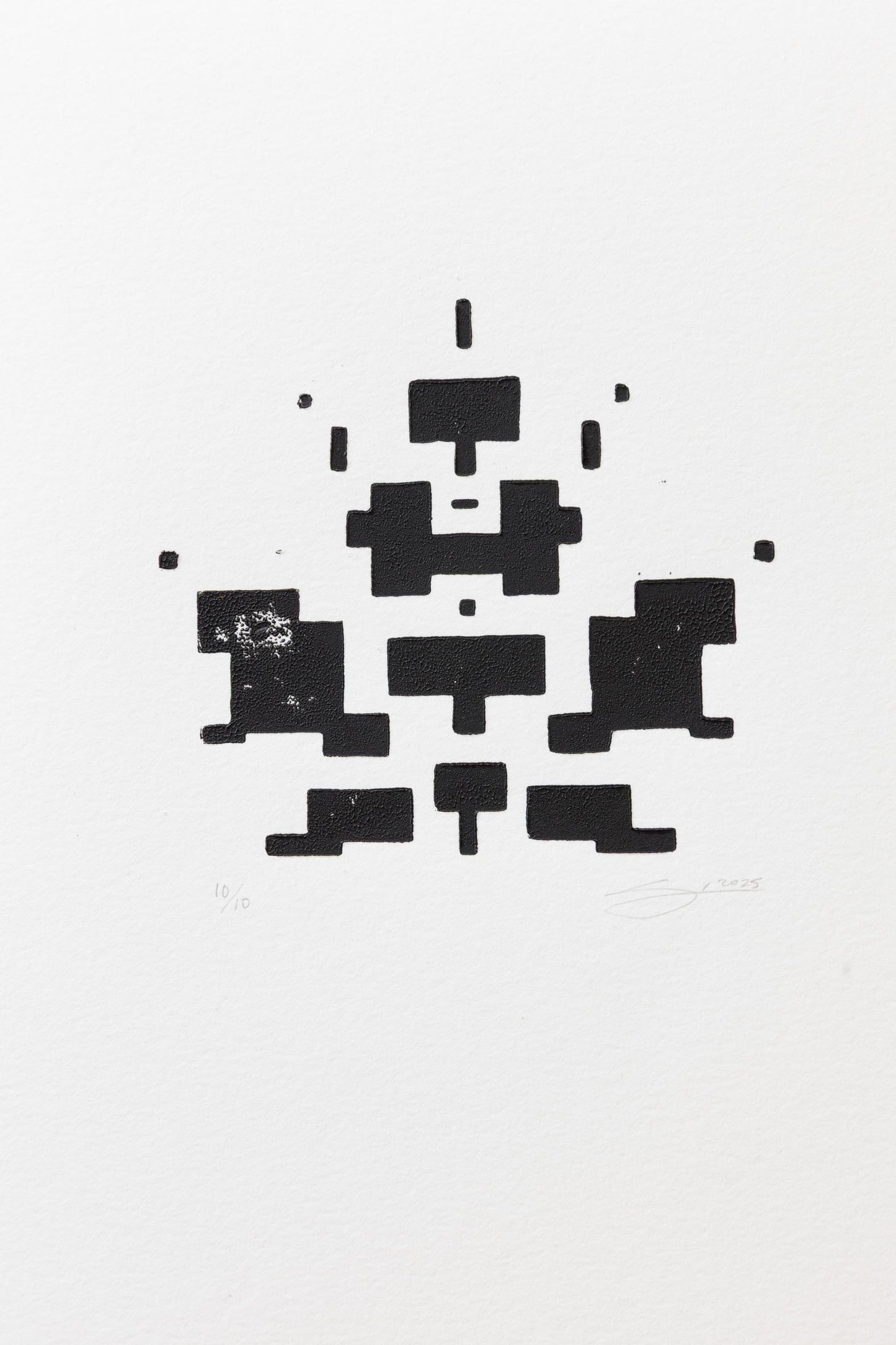 Fallen - Linoprint - 10 of 10 - 9 x 12 inches