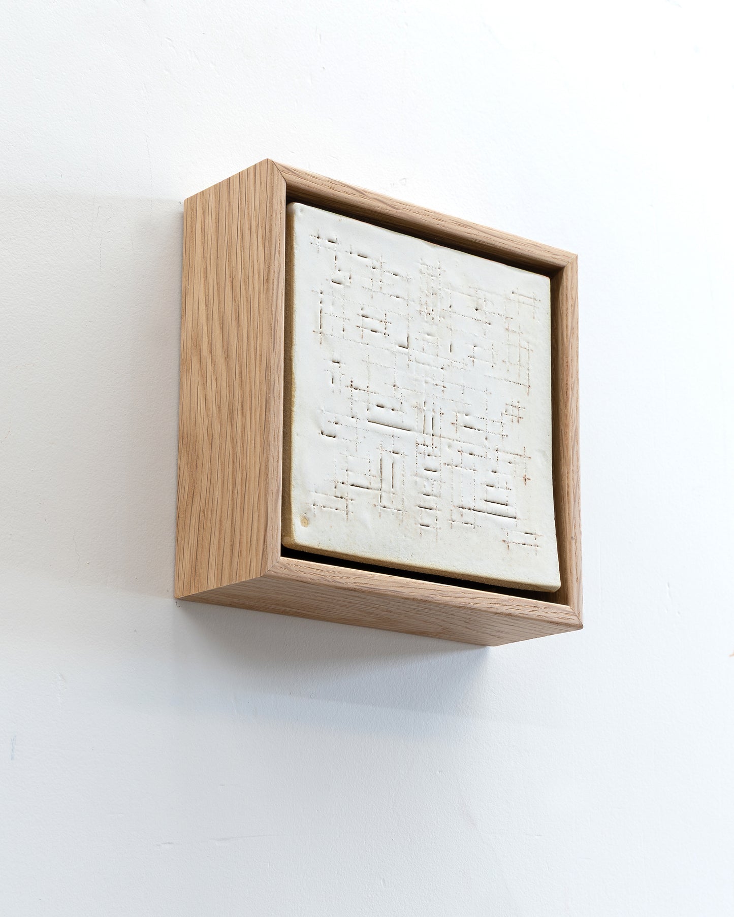 Survival 07 - Ceramic panel - 6 x 6 x 2 inches framed