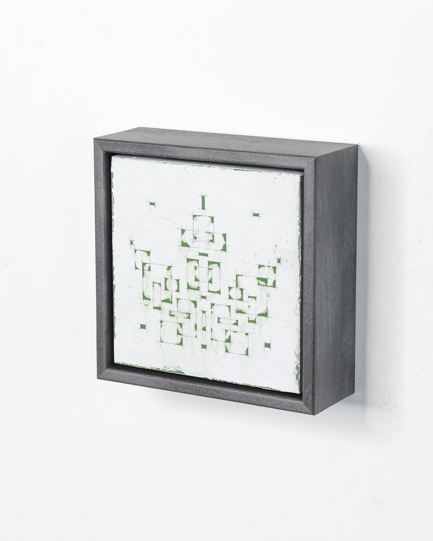 Fallen 02 - Acrylic on Panel - 5 x 5 x 1.5 inches / 6 x 6 x 2 inches framed