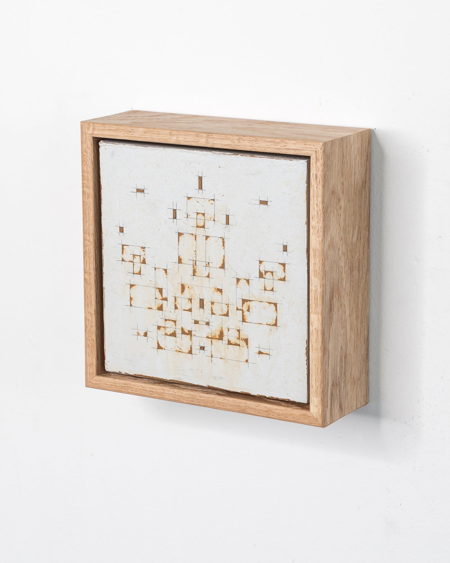 Fallen 11 - Acrylic on Panel - 5 x 5 x 1.5 inches / 6 x 6 x 2 inches framed