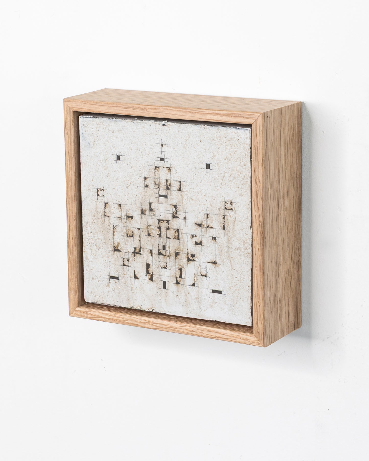 Fallen 12 - Acrylic on Panel - 5 x 5 x 1.5 inches / 6 x 6 x 2 inches framed