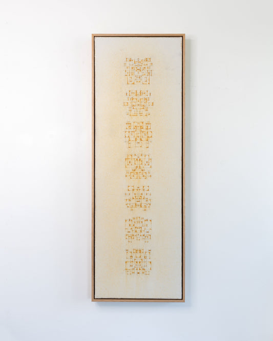 Seven Suns - SC20 - Acrylic on Canvas - 12 x 36 x 1.5 inches / 13 x 37 x 2 inches framed