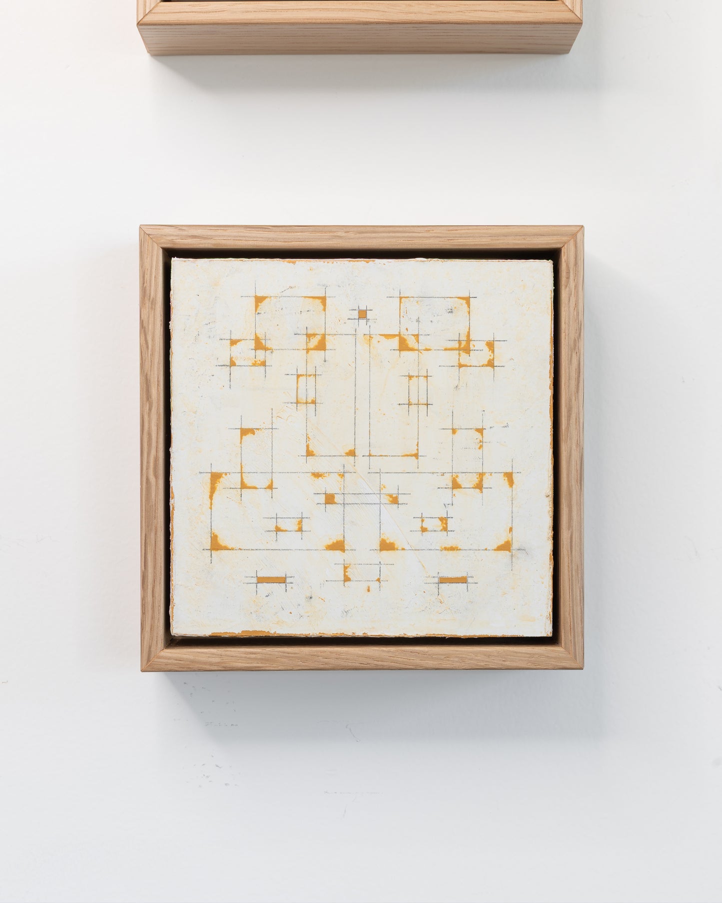 Moments 13, 14, 15 - Acrylic on Panel - 6 x 6 x 2 inches each - framed triptych