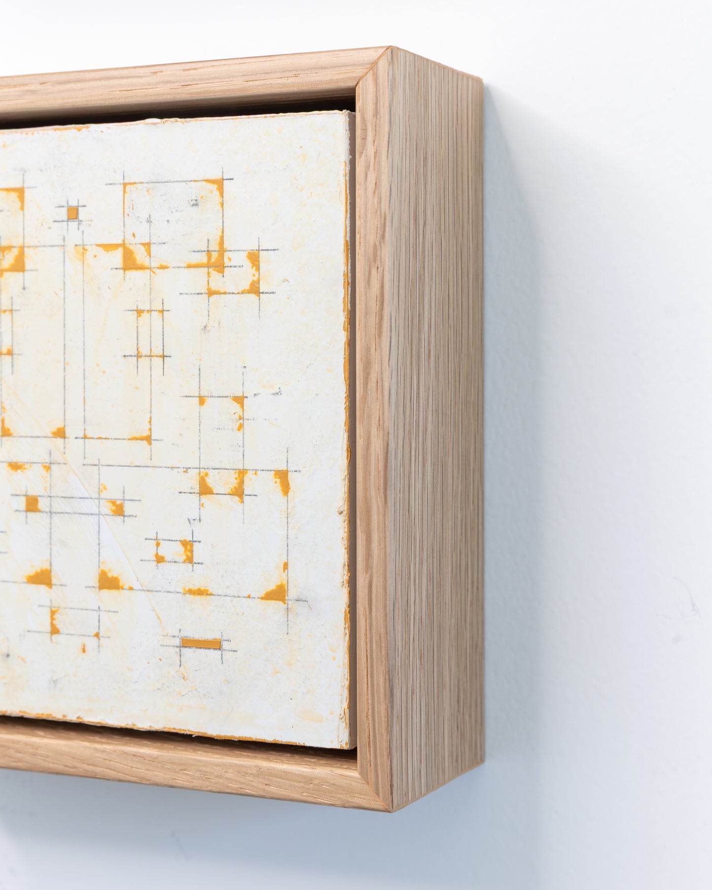 Moments 13, 14, 15 - Acrylic on Panel - 6 x 6 x 2 inches each - framed triptych