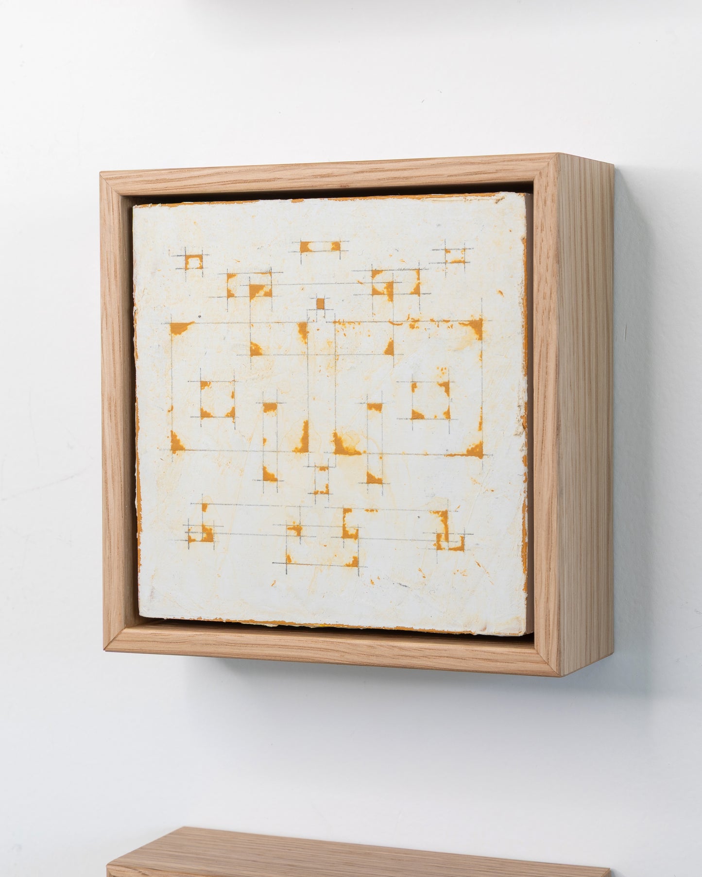 Moments 13, 14, 15 - Acrylic on Panel - 6 x 6 x 2 inches each - framed triptych