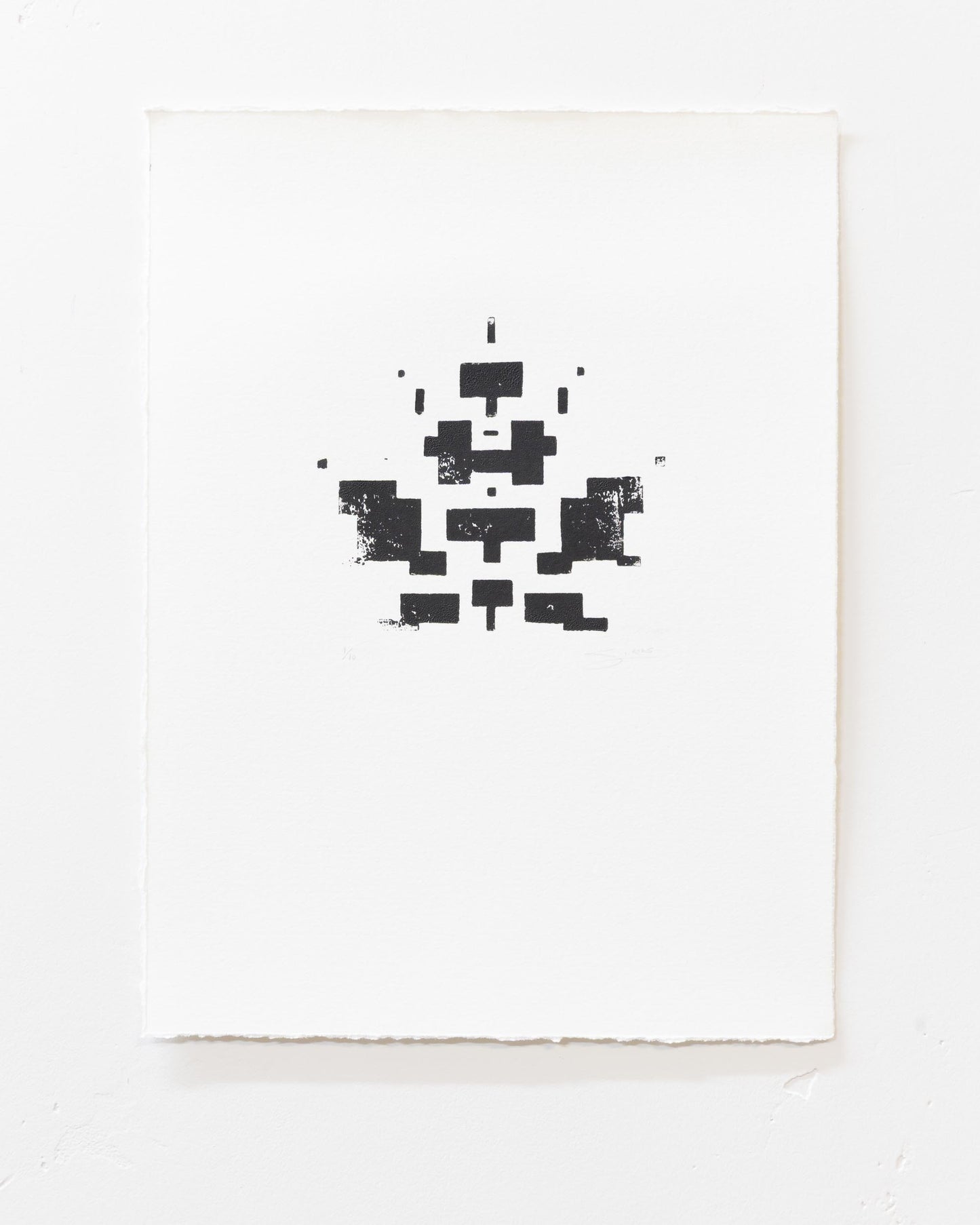 Fallen - Linoprint - 1 of 10 - 9 x 12 inches