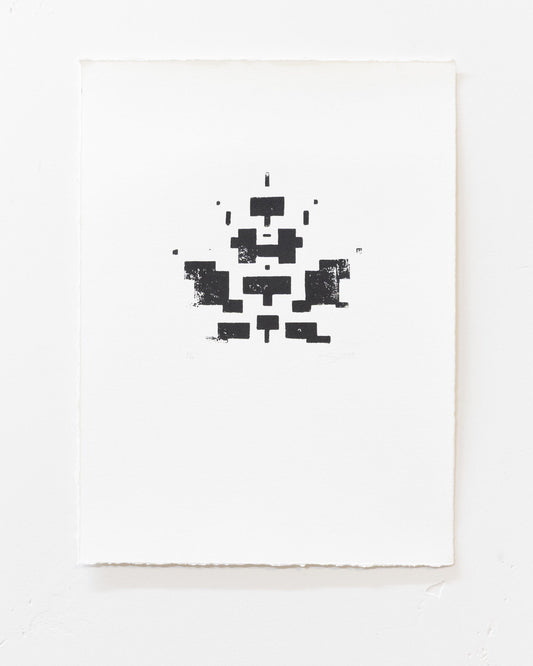 Fallen - Linoprint - 1 of 10 - 9 x 12 inches