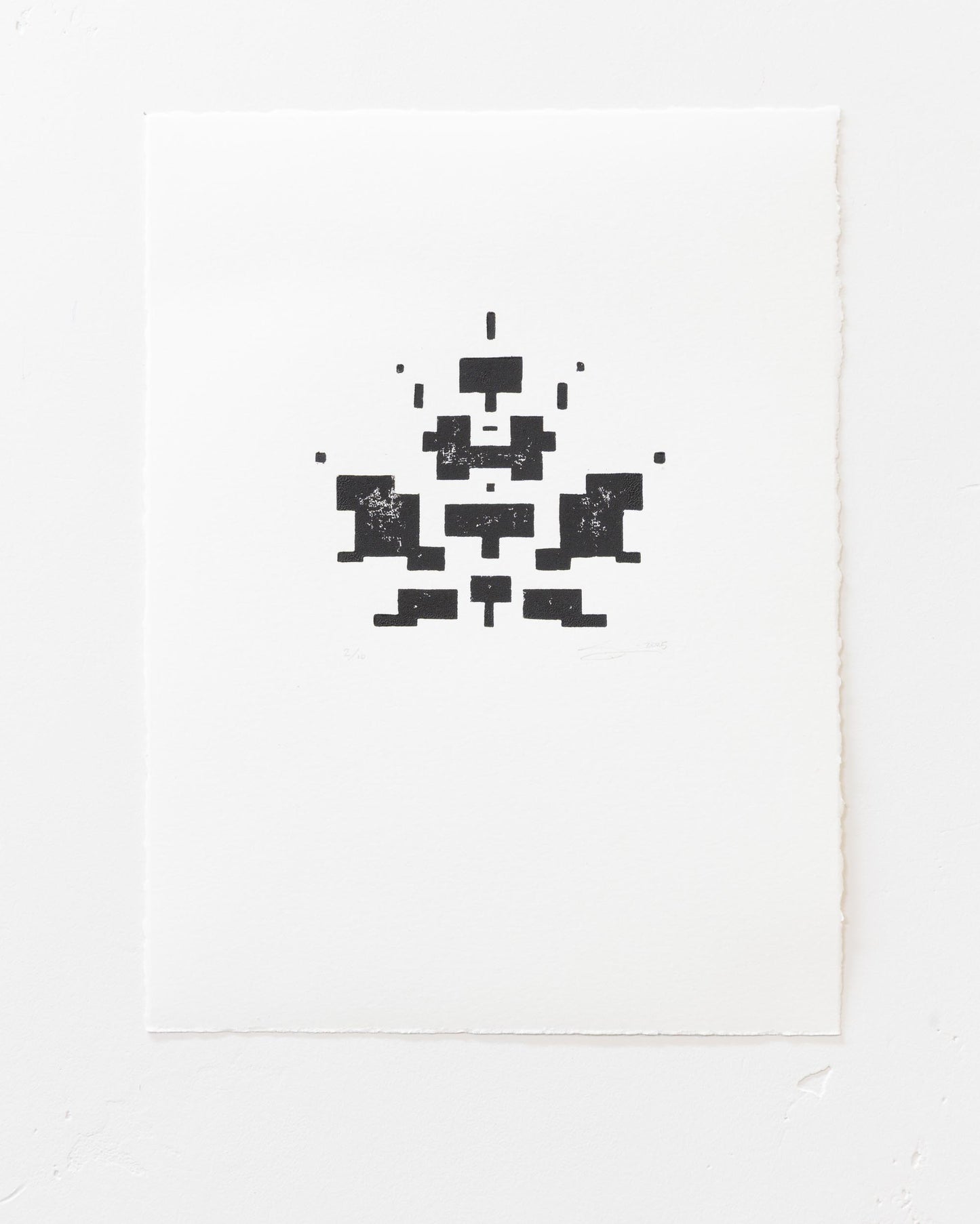 Fallen - Linoprint - 2 of 10 - 9 x 12 inches