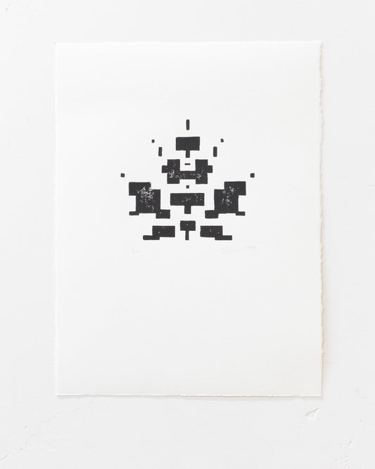 Fallen - Linoprint - 2 of 10 - 9 x 12 inches