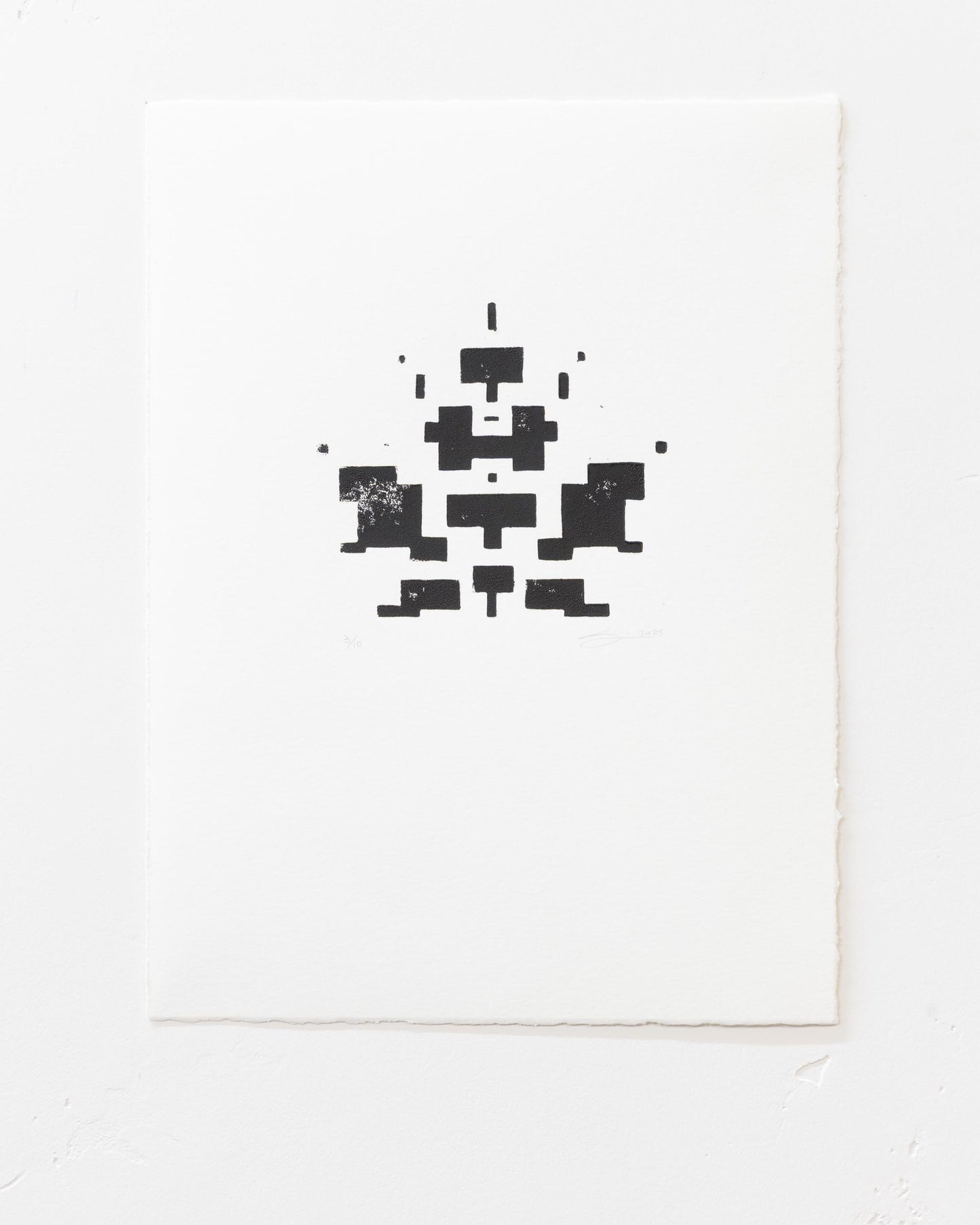 Fallen - Linoprint - 3 of 10 - 9 x 12 inches