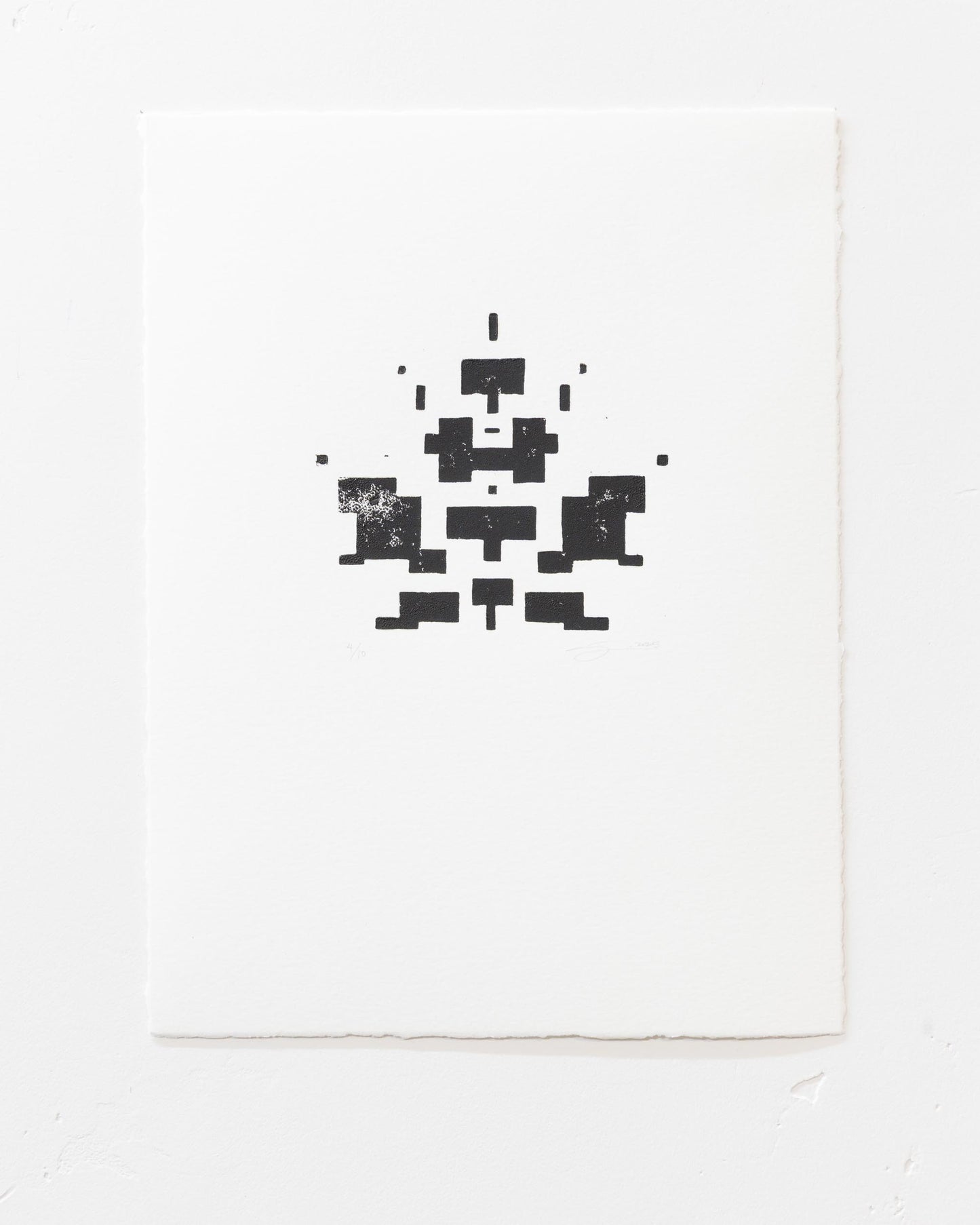 Fallen - Linoprint - 4 of 10 - 9 x 12 inches