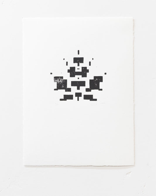 Fallen - Linoprint - 4 of 10 - 9 x 12 inches