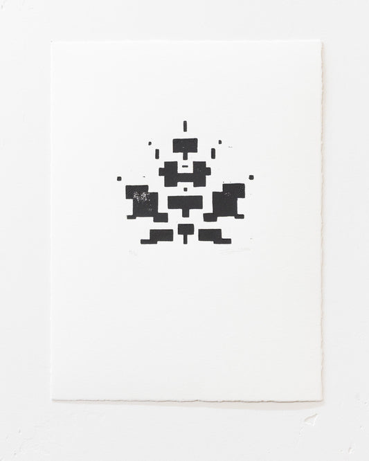 Fallen - Linoprint - 5 of 10 - 9 x 12 inches