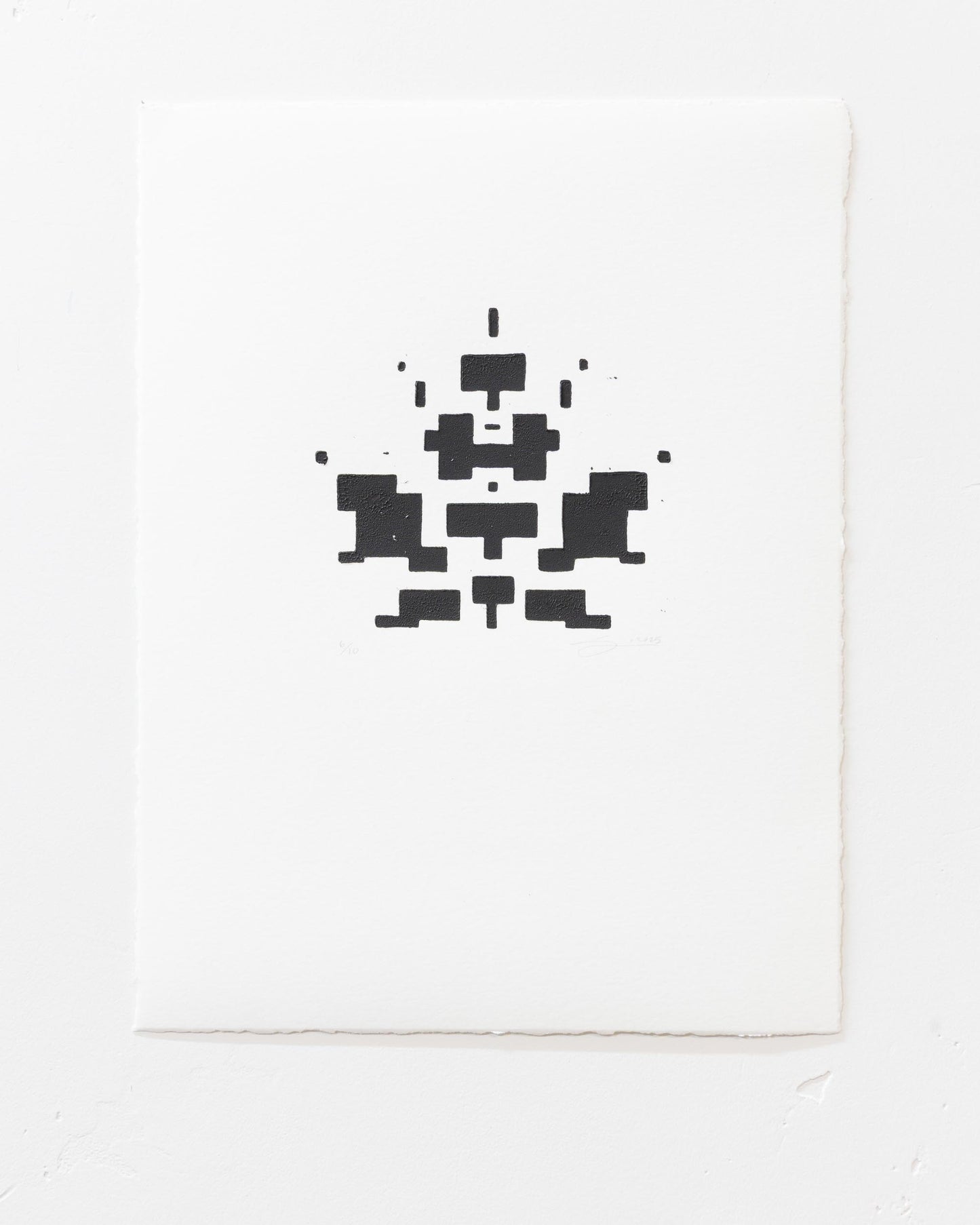 Fallen - Linoprint - 6 of 10 - 9 x 12 inches