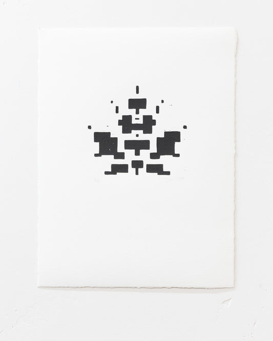 Fallen - Linoprint - 6 of 10 - 9 x 12 inches