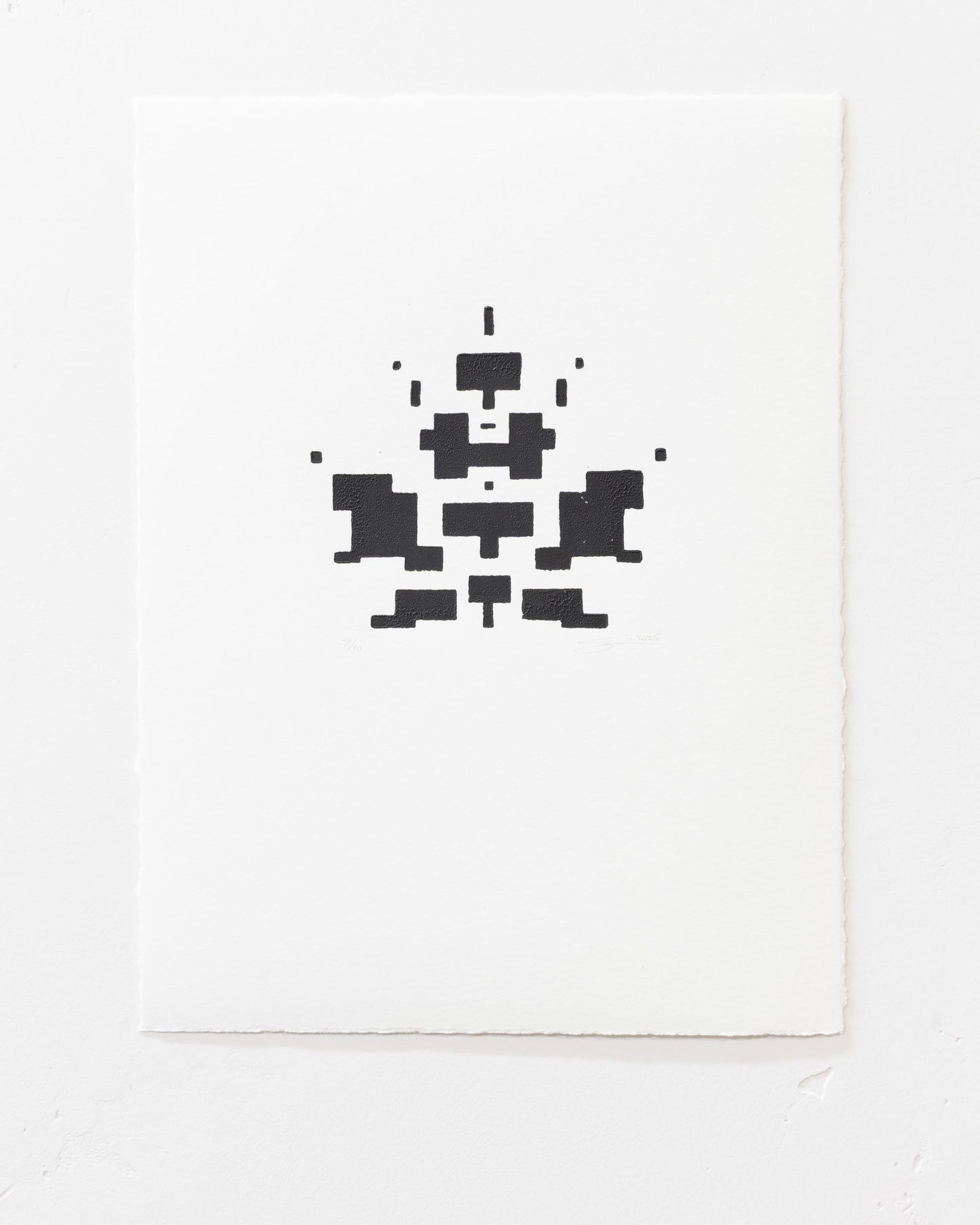 Fallen - Linoprint - 7 of 10 - 9 x 12 inches