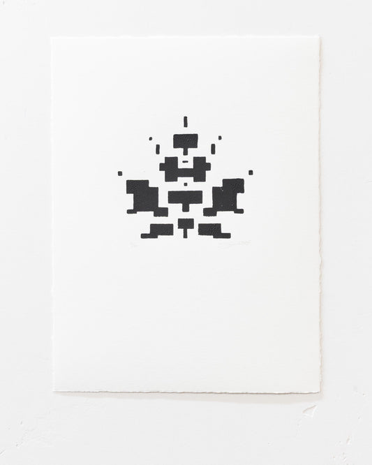 Fallen - Linoprint - 7 of 10 - 9 x 12 inches