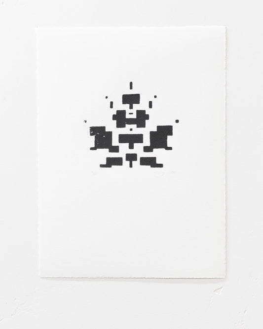 Fallen - Linoprint - 8 of 10 - 9 x 12 inches