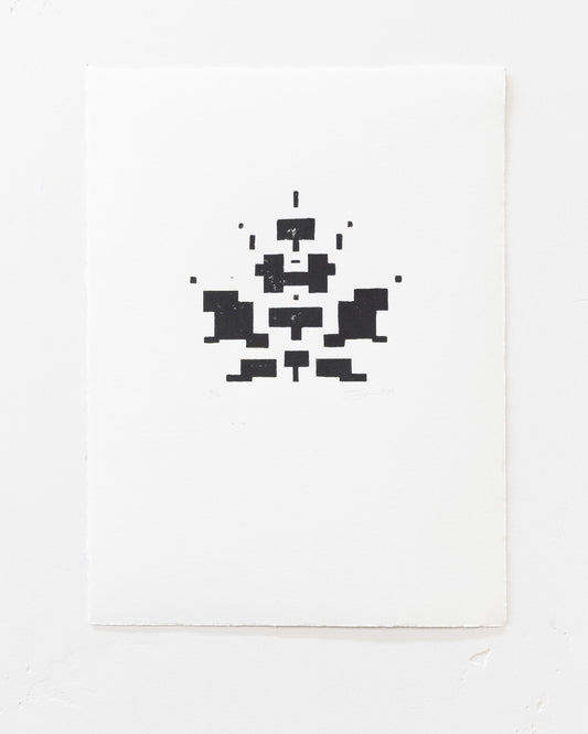 Fallen - Linoprint - 9 of 10 - 9 x 12 inches