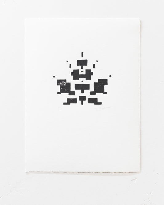 Fallen - Linoprint - 10 of 10 - 9 x 12 inches