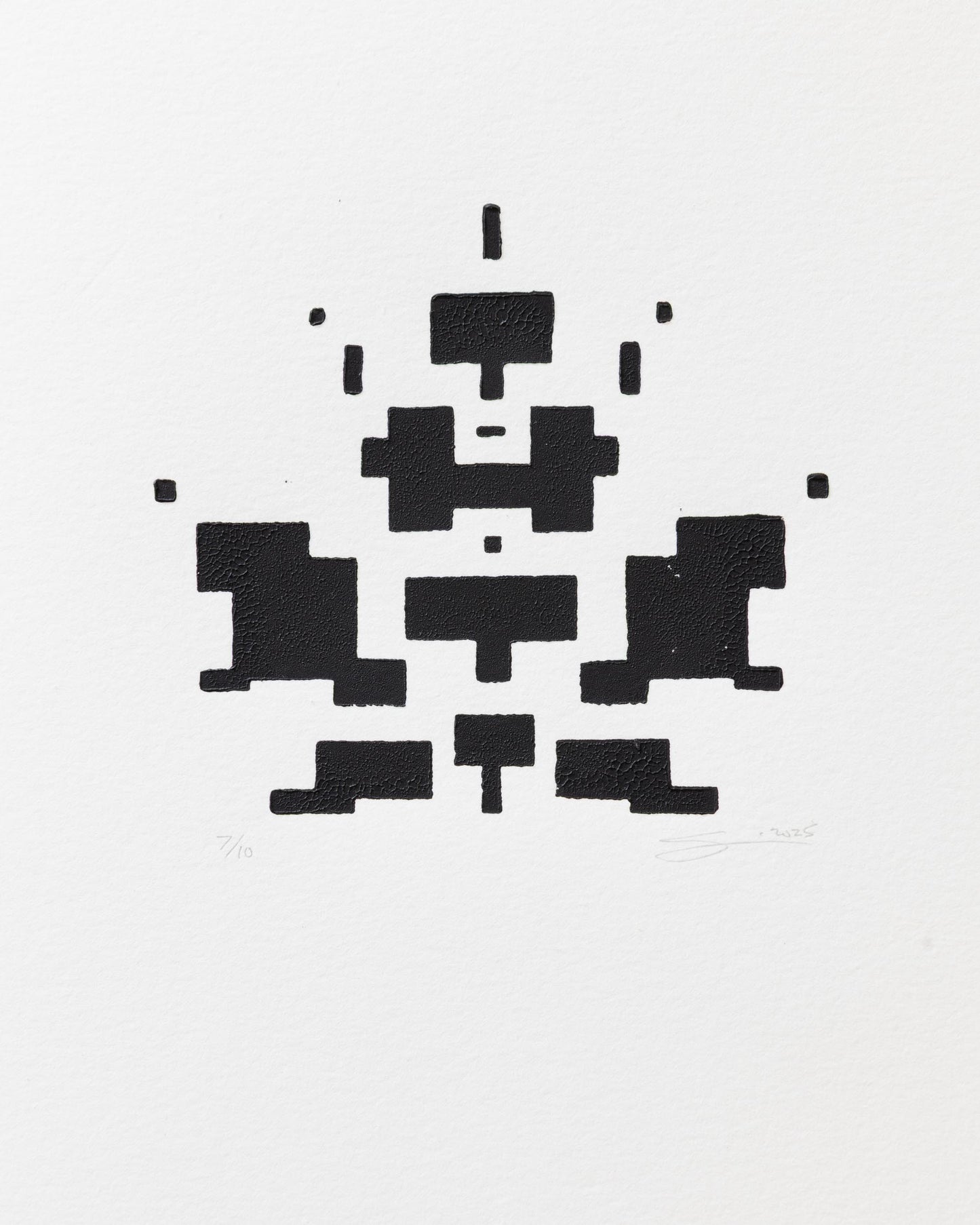 Fallen - Linoprint - 7 of 10 - 9 x 12 inches