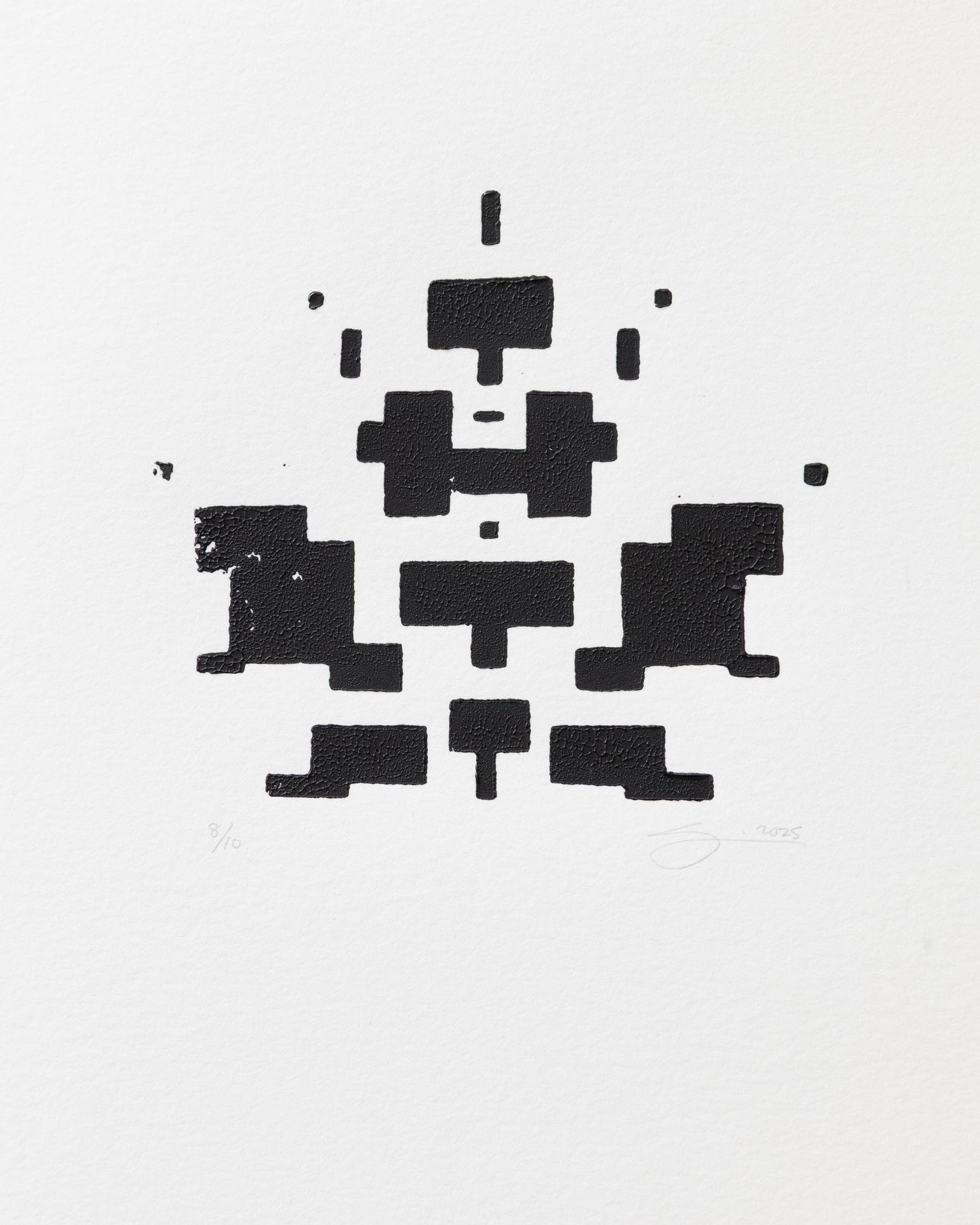 Fallen - Linoprint - 8 of 10 - 9 x 12 inches