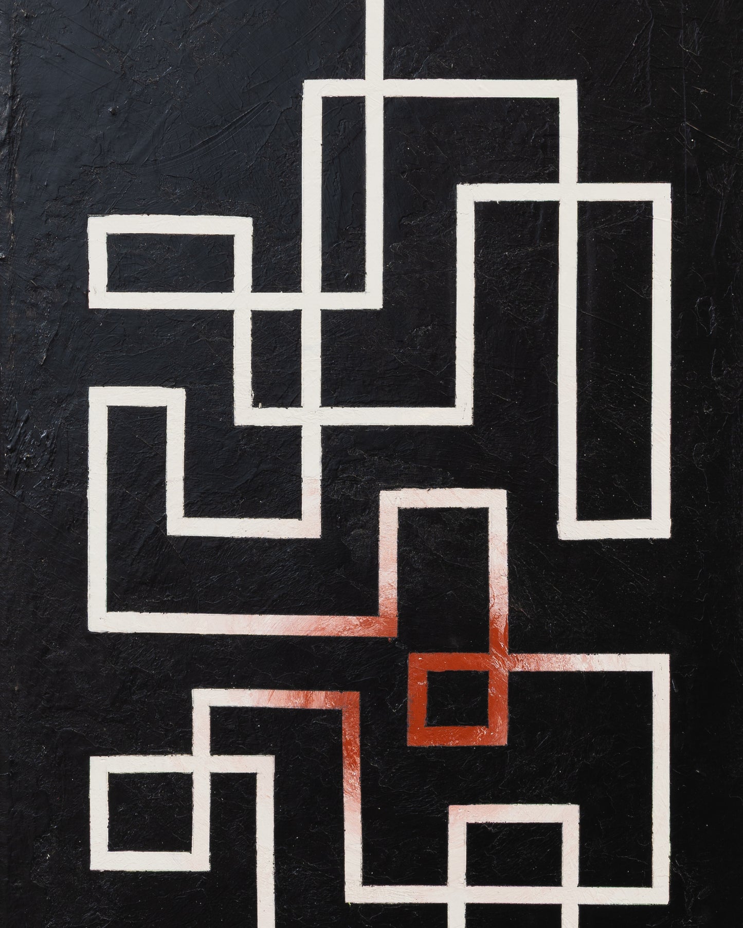 Intractable 01 - Acrylic on Canvas - 8 x 24 x 1.5 inches / 9 x 25 x 2 inches framed