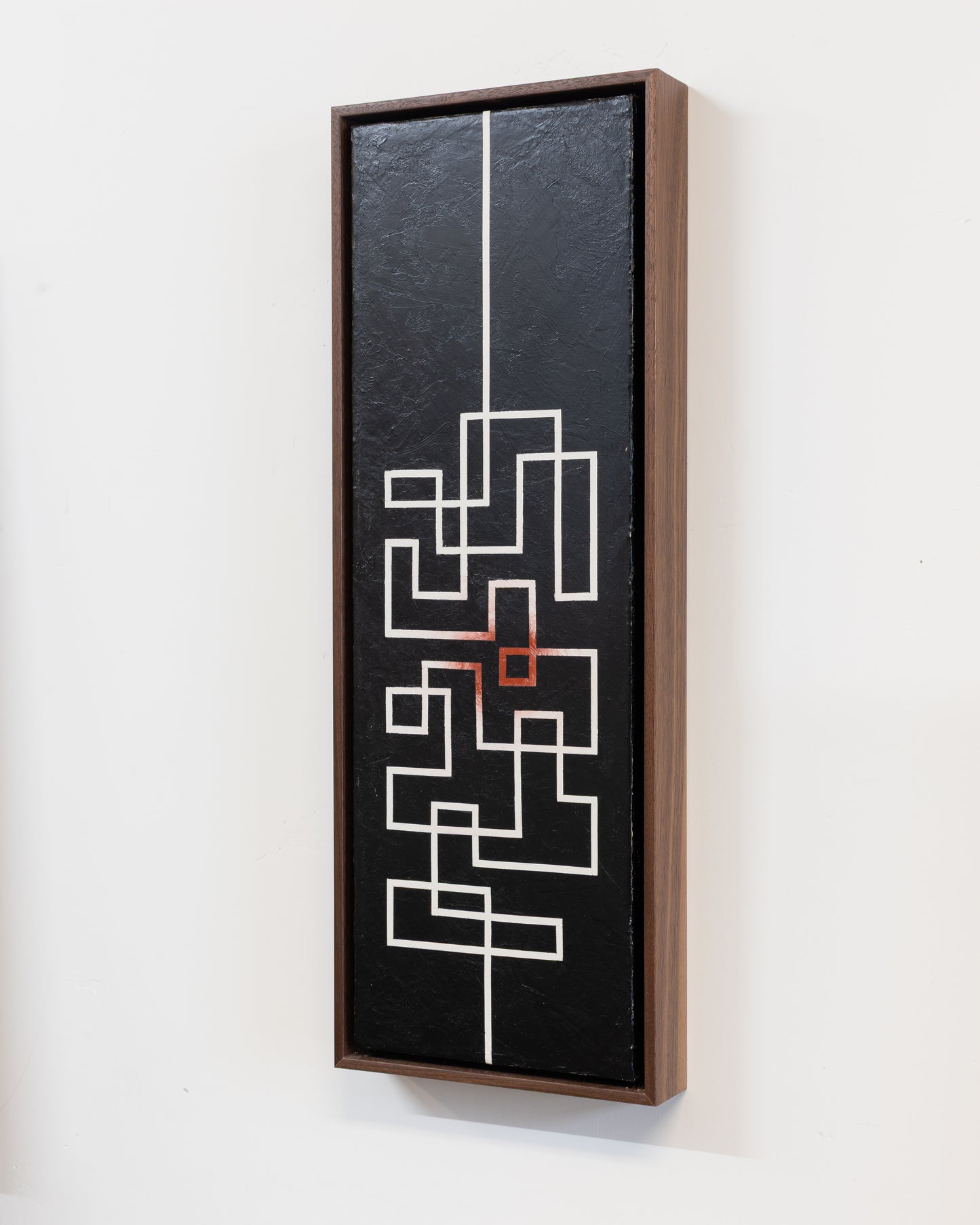 Intractable 01 - Acrylic on Canvas - 8 x 24 x 1.5 inches / 9 x 25 x 2 inches framed