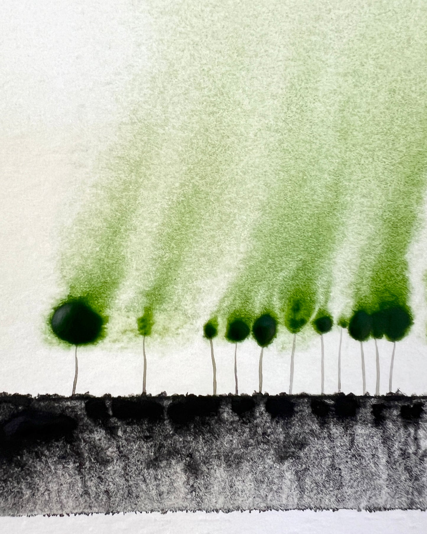 Ashes To Oxygen 02 - Original Watercolor - 5.5 x 7 inches