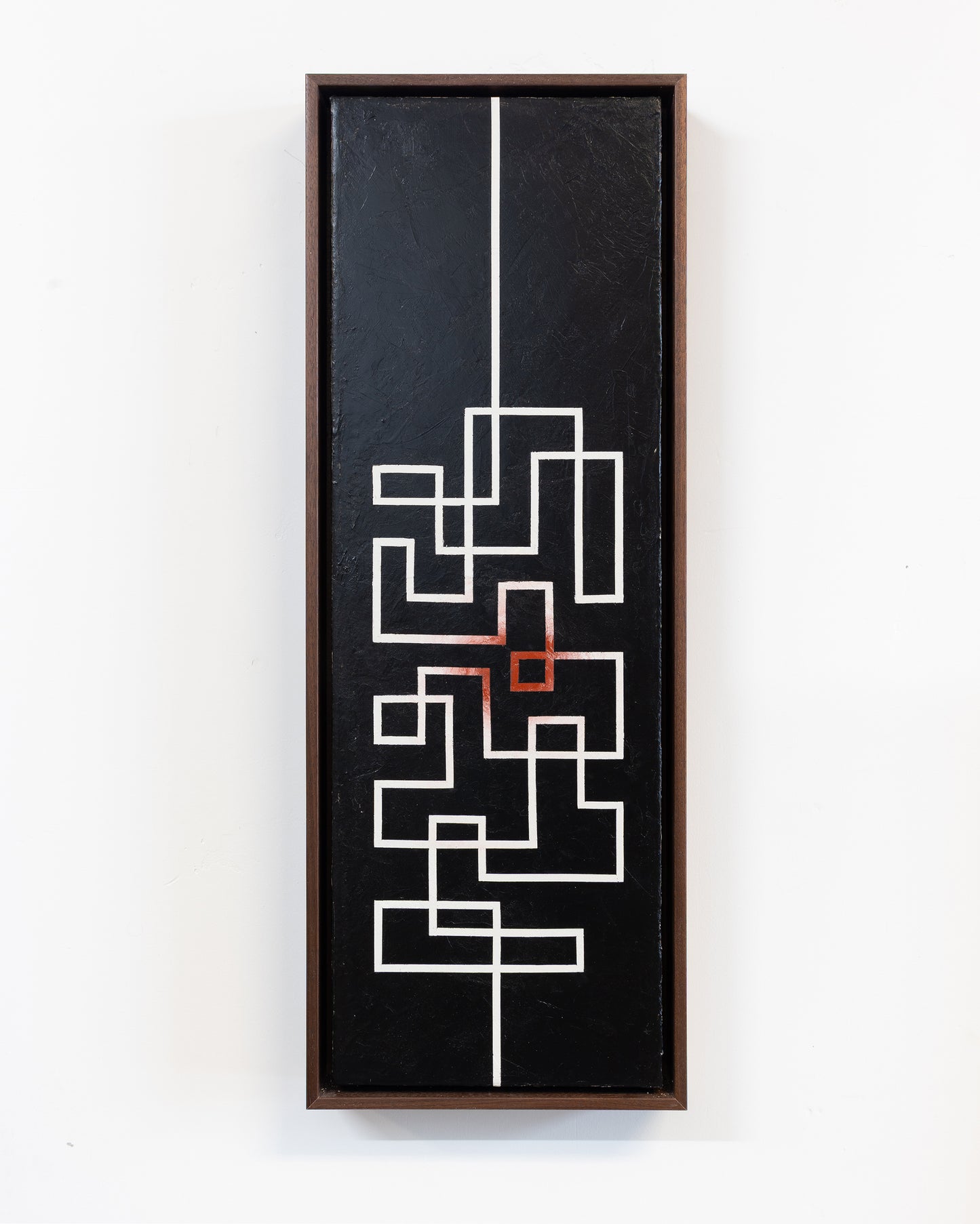 Intractable 01 - Acrylic on Canvas - 8 x 24 x 1.5 inches / 9 x 25 x 2 inches framed