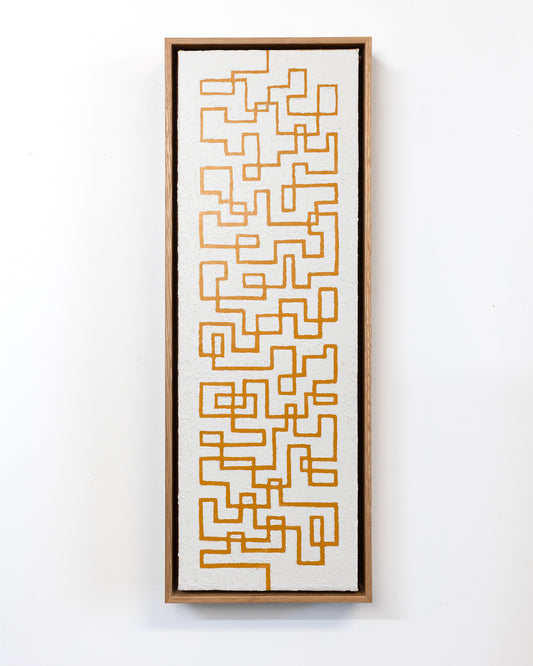 Intractable 03 - Acrylic on Canvas - 8 x 24 x 1.5 inches / 9 x 25 x 2 inches framed