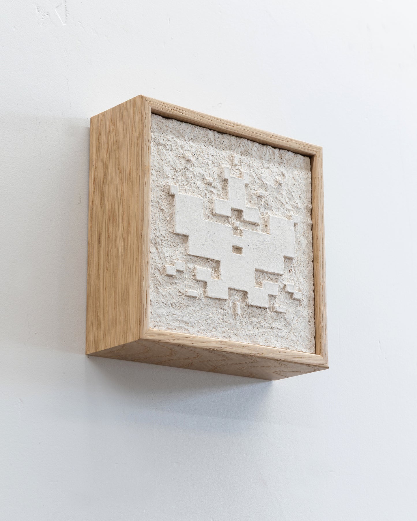 Survival 04 - Ceramic panel - 6 x 6 x 2 inches framed