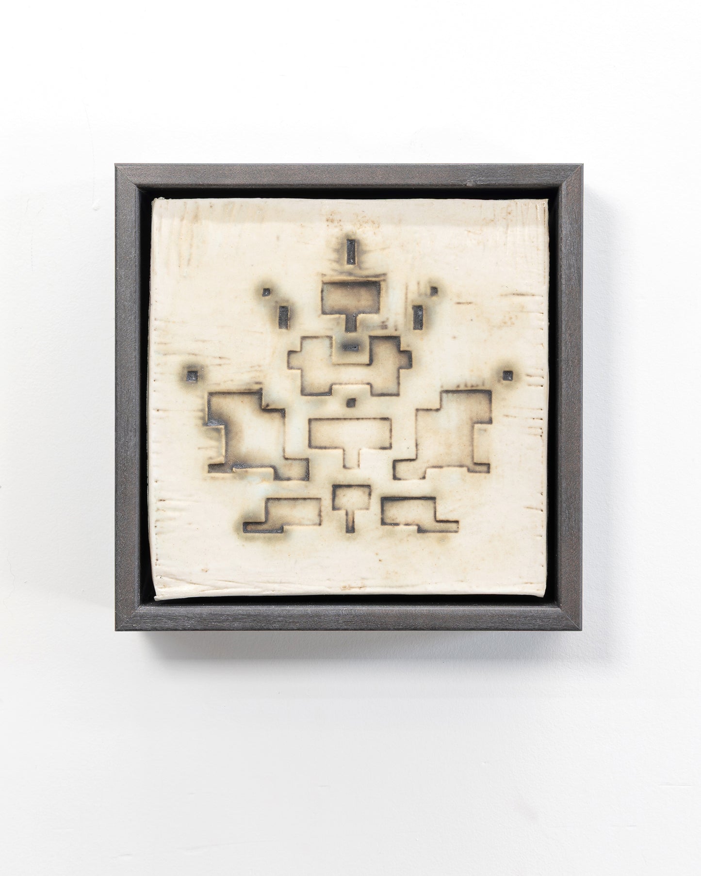 Survival 06 - Ceramic panel - 6 x 6 x 2 inches framed