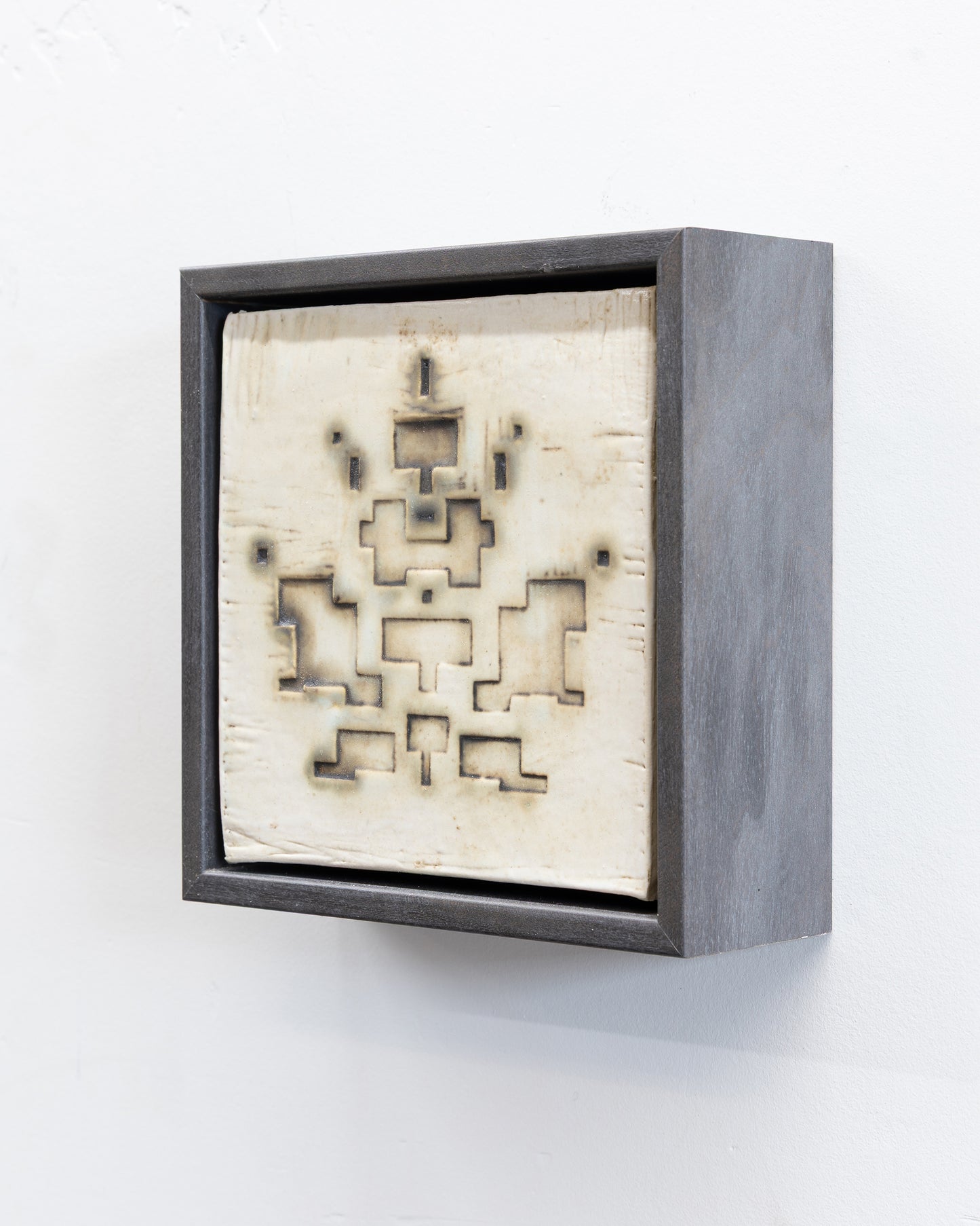 Survival 06 - Ceramic panel - 6 x 6 x 2 inches framed