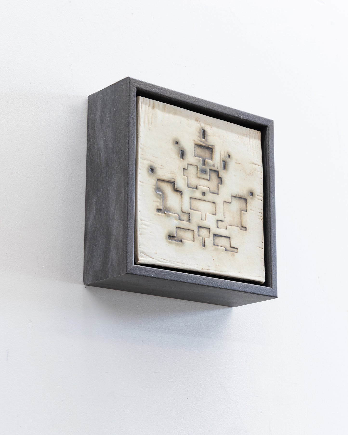 Survival 06 - Ceramic panel - 6 x 6 x 2 inches framed