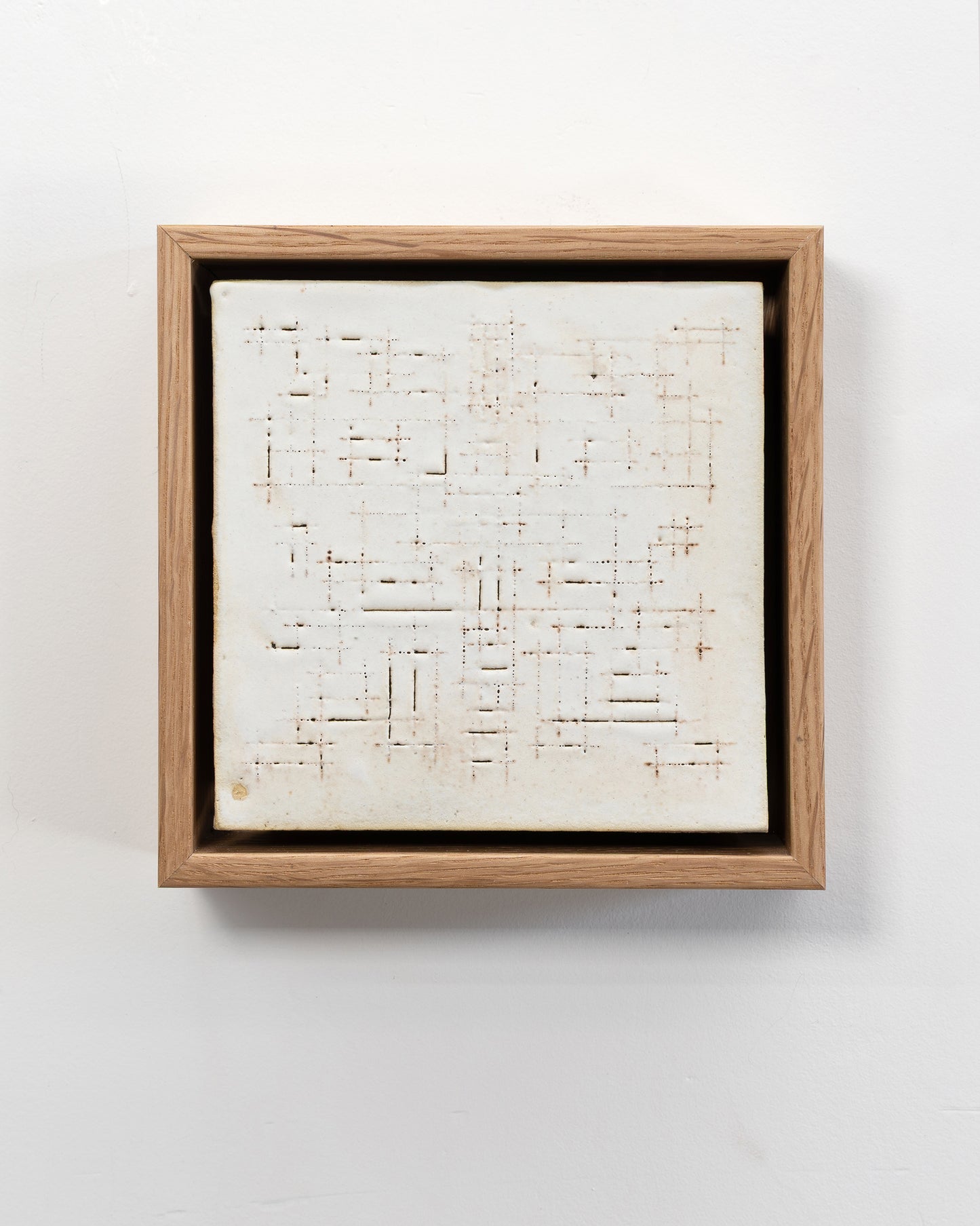 Survival 07 - Ceramic panel - 6 x 6 x 2 inches framed