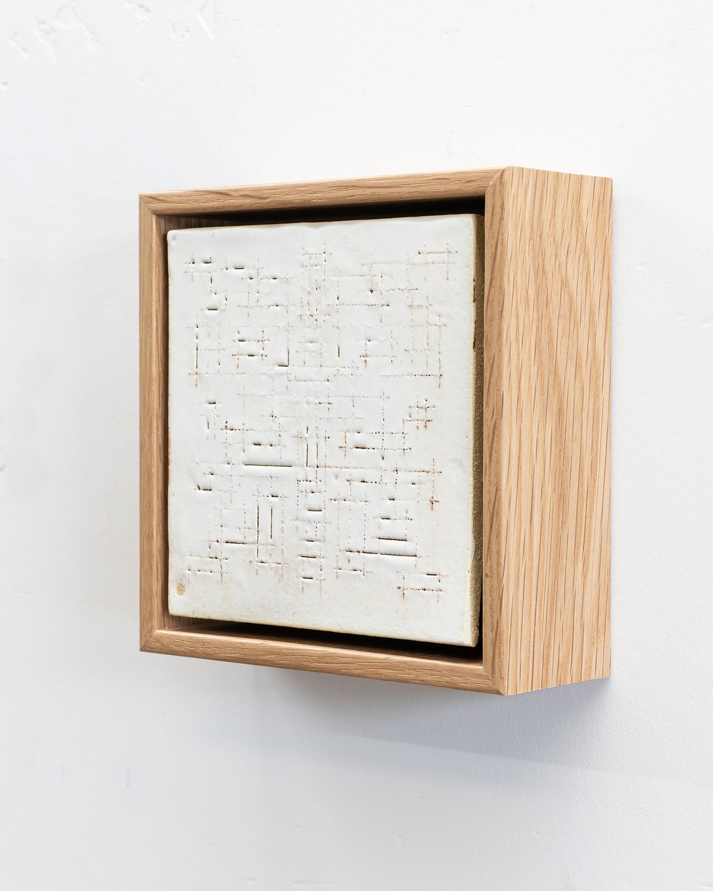 Survival 07 - Ceramic panel - 6 x 6 x 2 inches framed