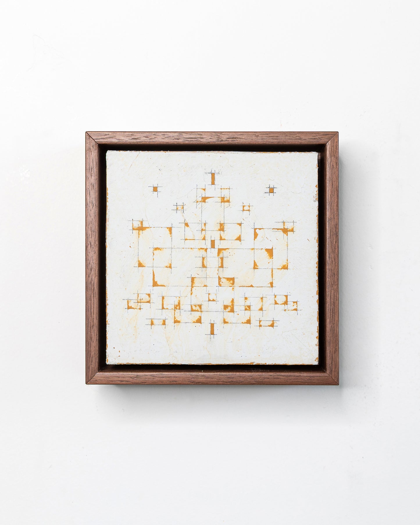 Fallen 01 - Acrylic on Panel - 5 x 5 x 1.5 inches / 6 x 6 x 2 inches framed