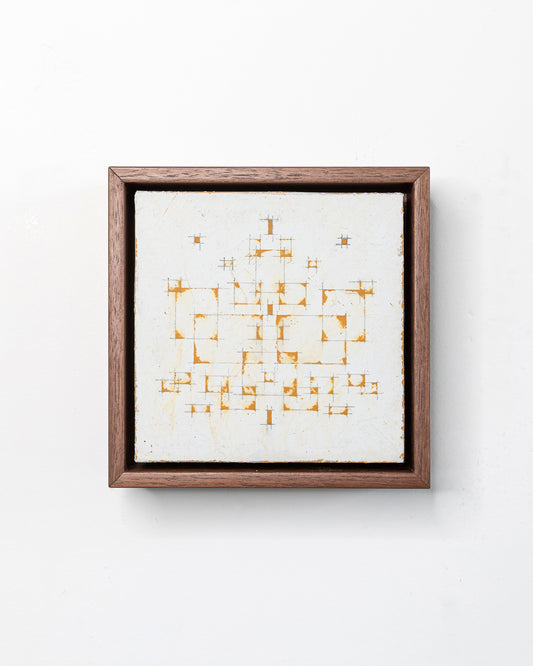 Fallen 01 - Acrylic on Panel - 5 x 5 x 1.5 inches / 6 x 6 x 2 inches framed