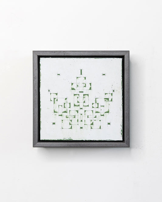 Fallen 02 - Acrylic on Panel - 5 x 5 x 1.5 inches / 6 x 6 x 2 inches framed