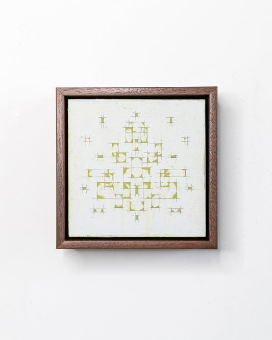 Fallen 05 - Acrylic on Panel - 5 x 5 x 1.5 inches / 6 x 6 x 2 inches framed