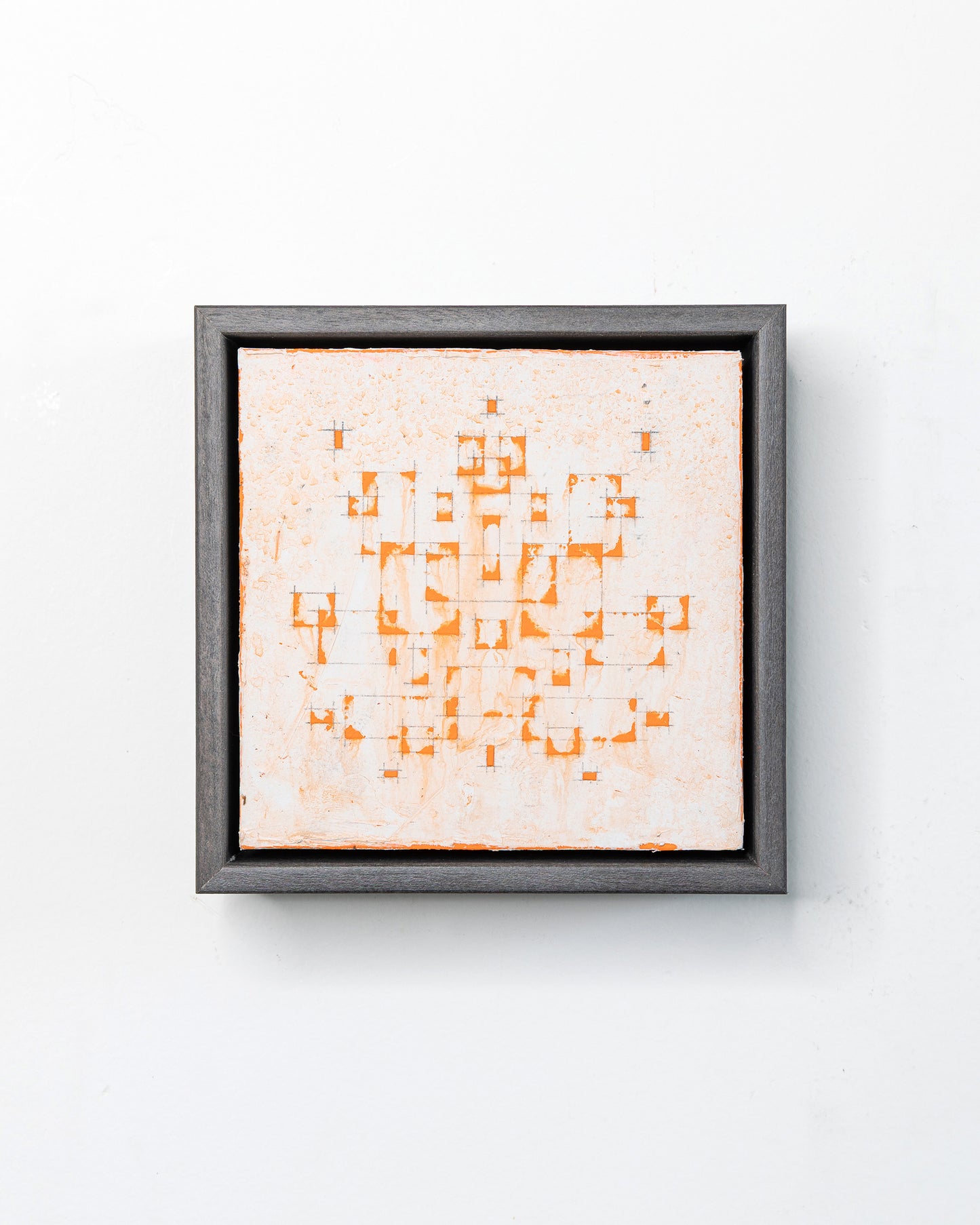 Fallen 03 - Acrylic on Panel - 5 x 5 x 1.5 inches / 6 x 6 x 2 inches framed