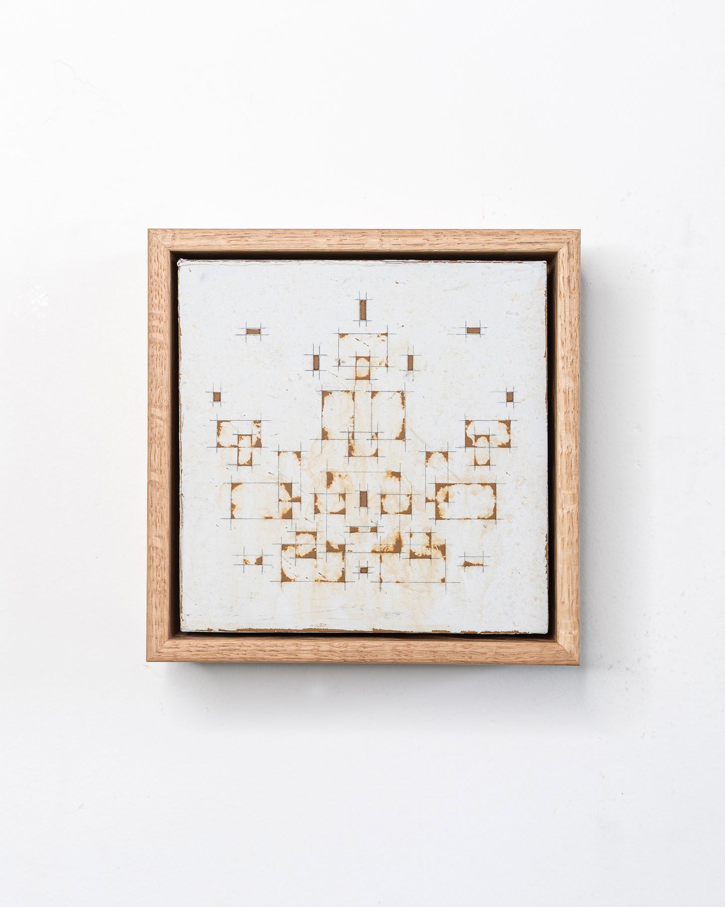 Fallen 11 - Acrylic on Panel - 5 x 5 x 1.5 inches / 6 x 6 x 2 inches framed